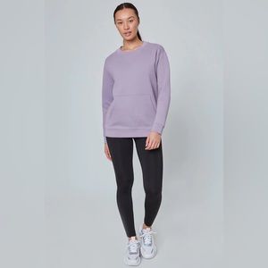 Lavender Crewneck with Kangaroo Pocket